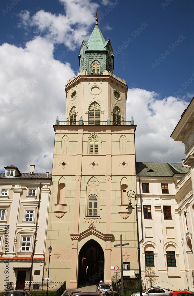 Obraz premium Trinity (Trynitarska) tower in Lublin. Poland