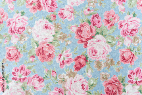 Retro rose fabric background