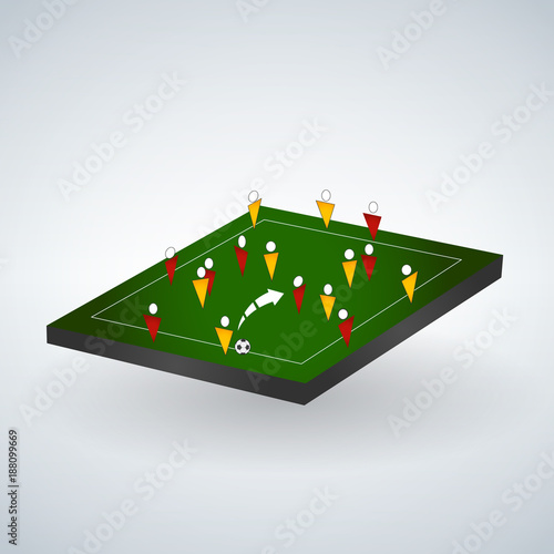 Abstract Soccer Field with ...