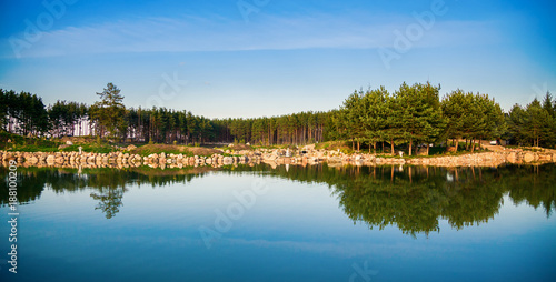 beautiful view of the pond in Lithuania