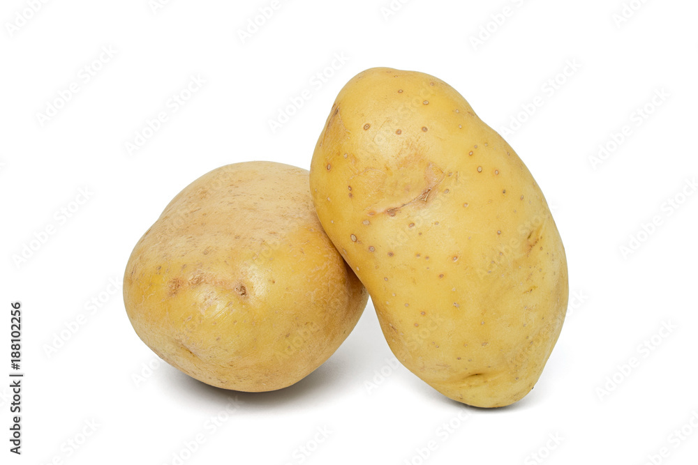 Young potato isolated on white with clipping path Young potato isolated on white with clipping path