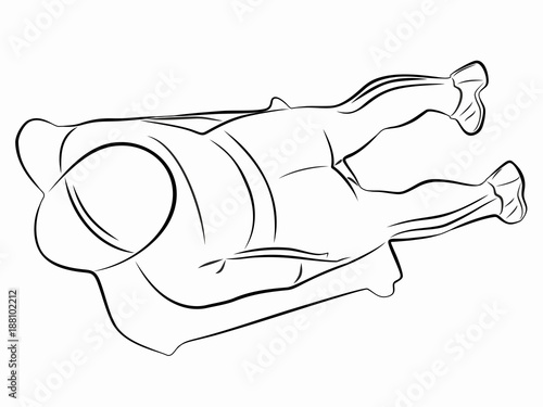 illustration skeleton rider , vector draw