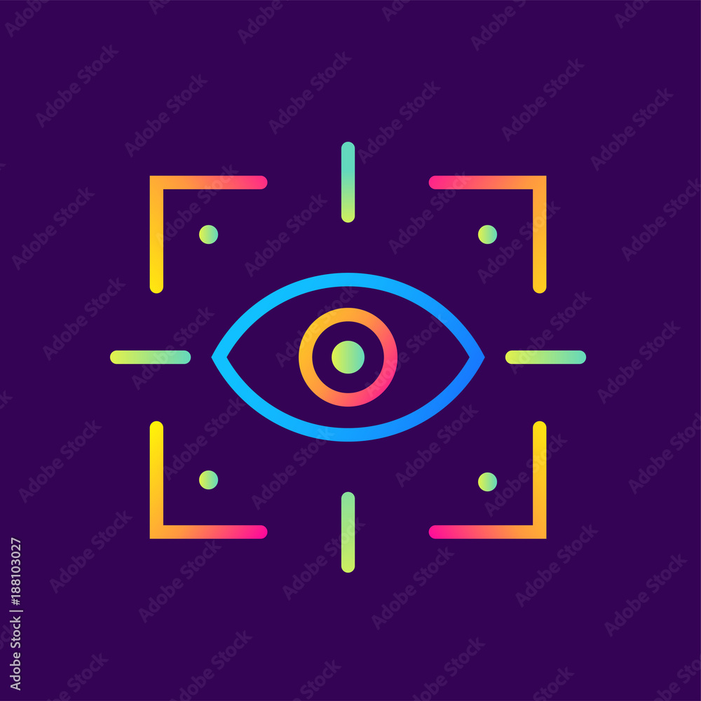 Outline vision icon for startup business. Suitable for mobile apps, websites and presentation Outline vision icon for startup business. Suitable for mobile apps, websites and presentation