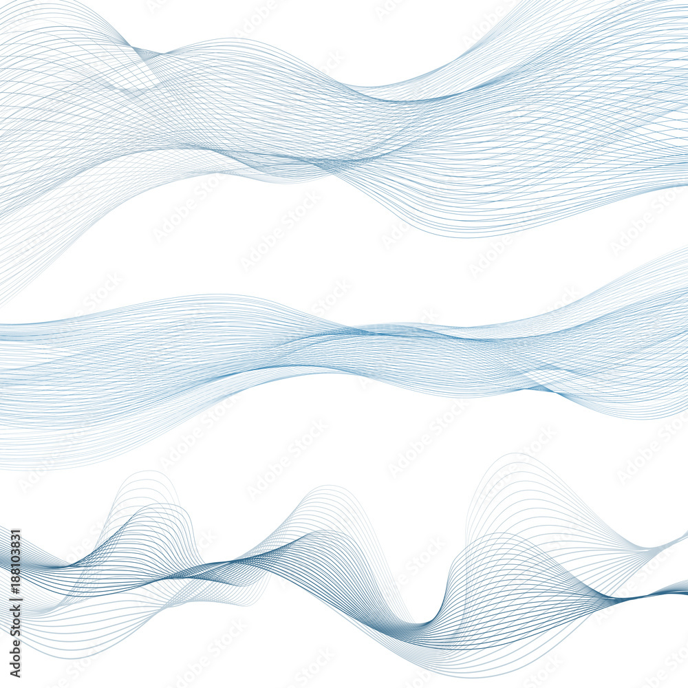 Abstract vector background with wavy lines.