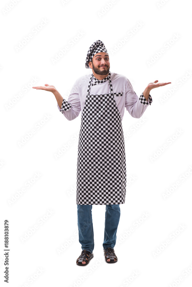 Male cook isolated on the white background Male cook isolated on the white background