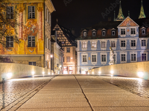Bamberg, Untere Brücke bei Nacht photo