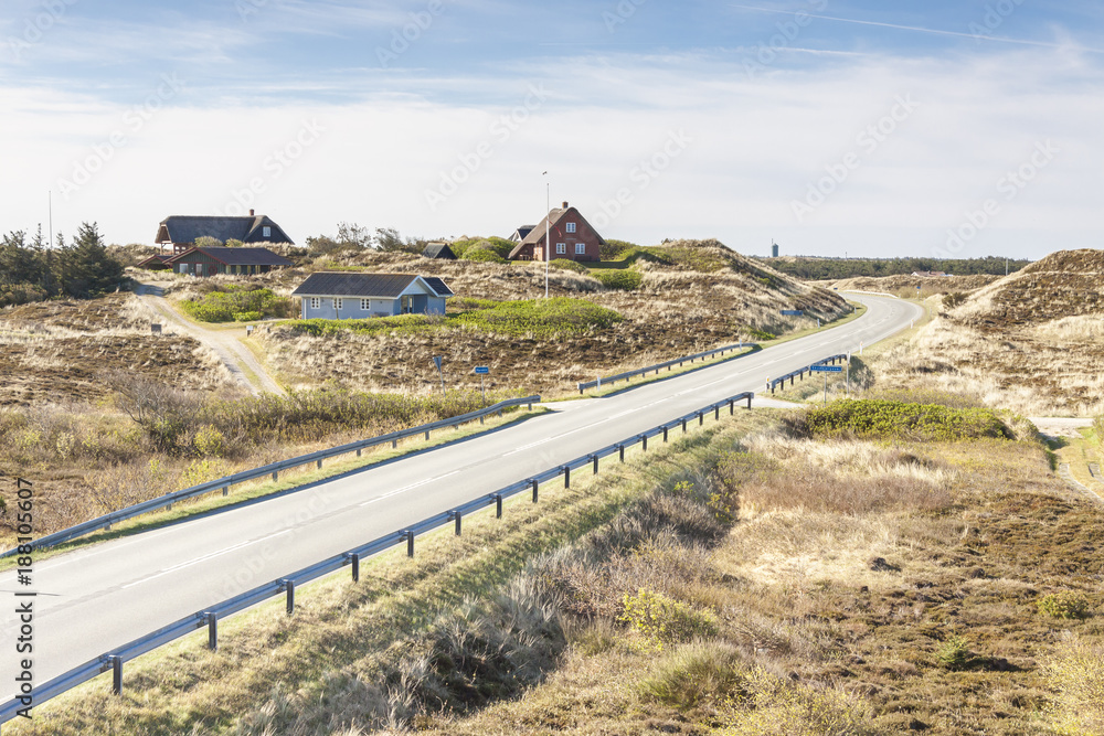 Wooden houses on Holmsland Klit - Denmark. Wooden houses on Holmsland Klit - Denmark.