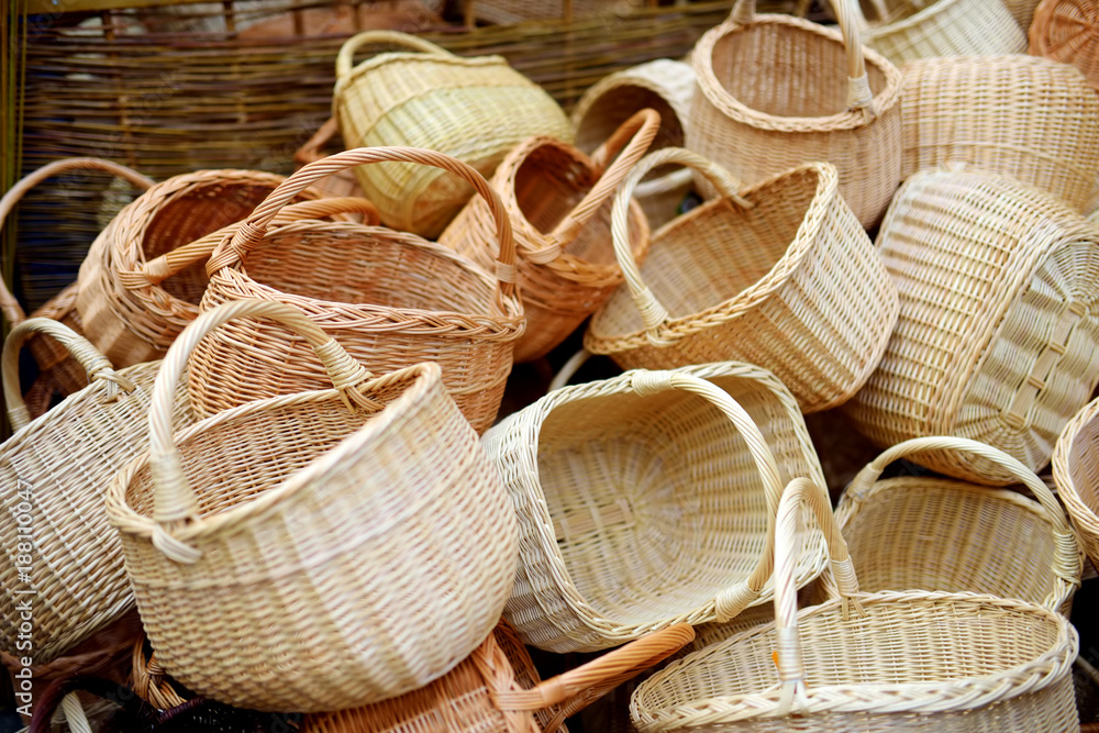 Various baskets sold on Easter market in Vilnius Various baskets sold on Easter market in Vilnius