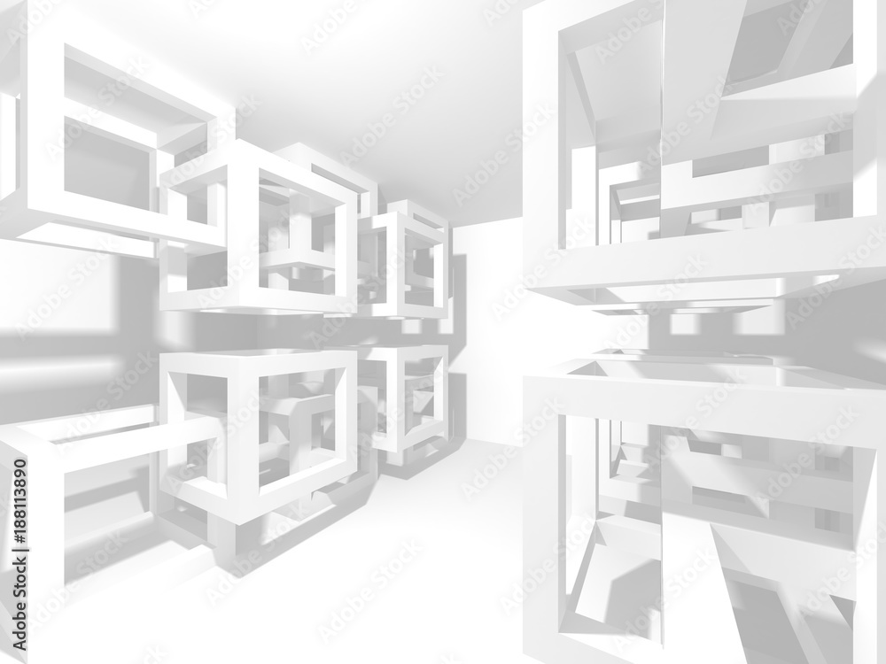 Abstract Modern White Architecture Background Abstract Modern White Architecture Background