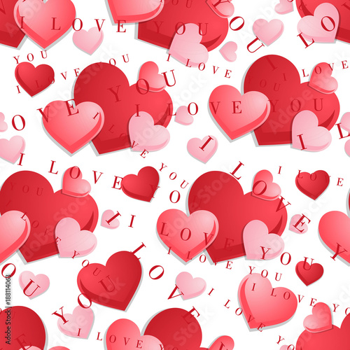 Seamless pattern with heart...