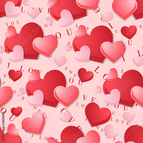 Seamless pattern with heart...