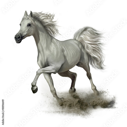 running white horse