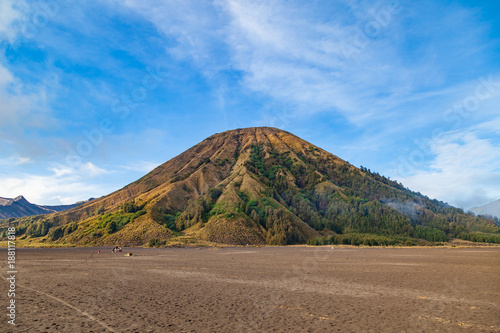 Crater of the ancient Gunung Batok volcano in the Tengger caldera. Bromo Tengger Semeru National Park, East Java, Indonesia