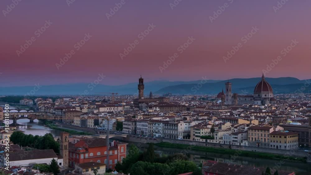 florence city time lapse from night to day from sunrise florence city time lapse from night to day from sunrise