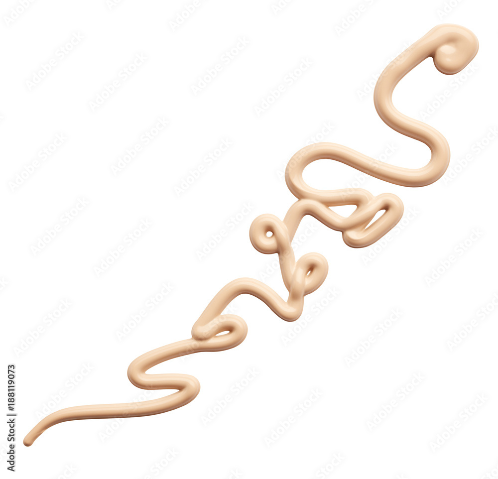 Obraz premium Liquid foundation isolated on white background