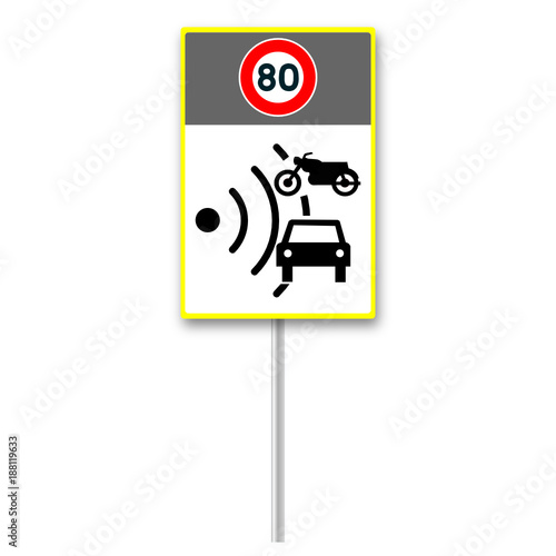 Panneau Contrôle Radar 80 Km/h
