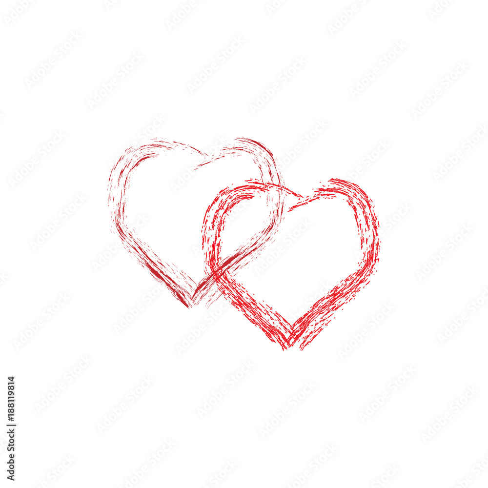 Heart two color sign on white background