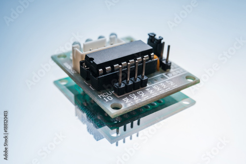 Картината върху платно electronic micro detail on white background
