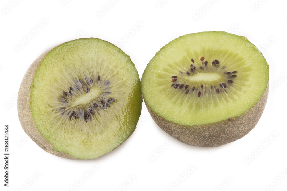 Fototapeta premium Kiwi fruit cut. White background. Isolated