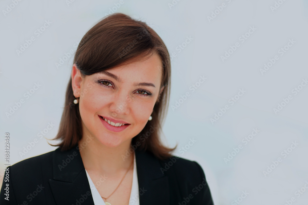 Portrait of a young business woman. Portrait of a young business woman.