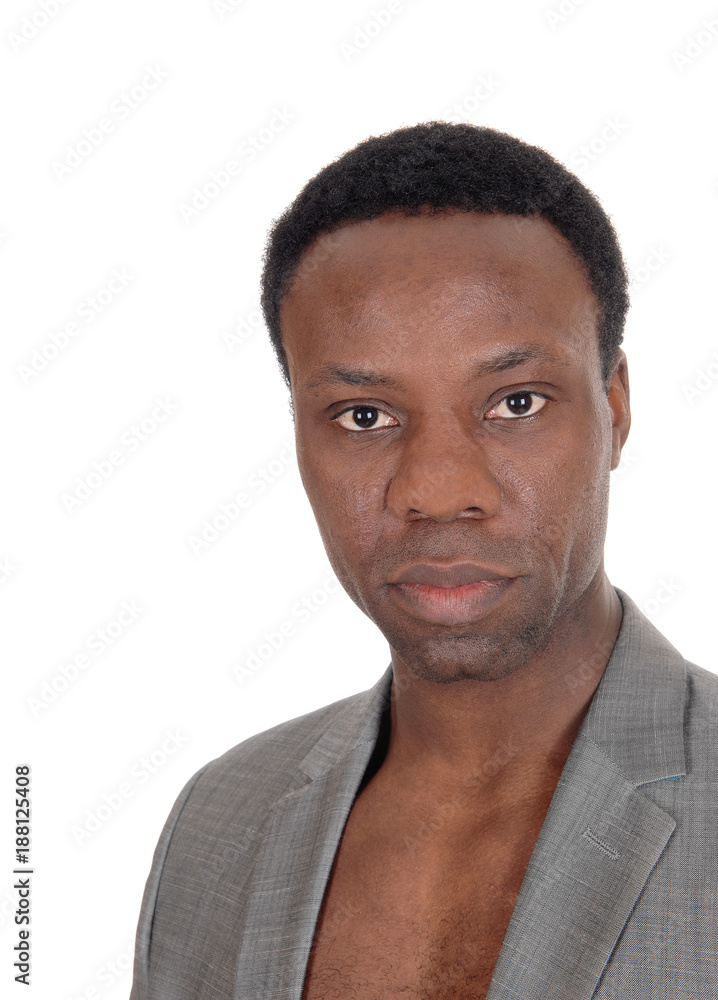 Obraz premium African man standing in a portrait image
