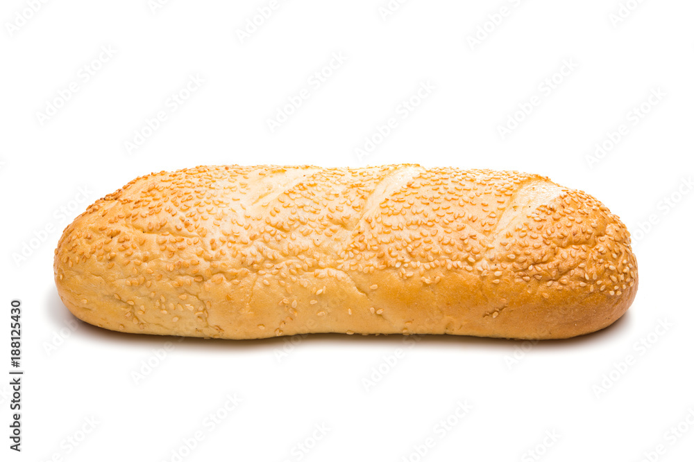 loaf with sesame isolated