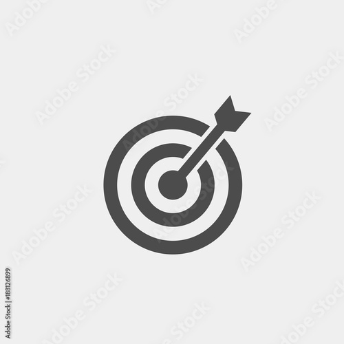 Target flat vector icon