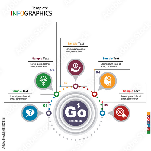 infographics business template elements