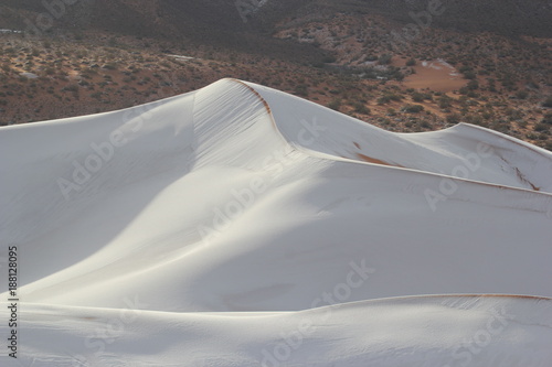 snow on desert sahara