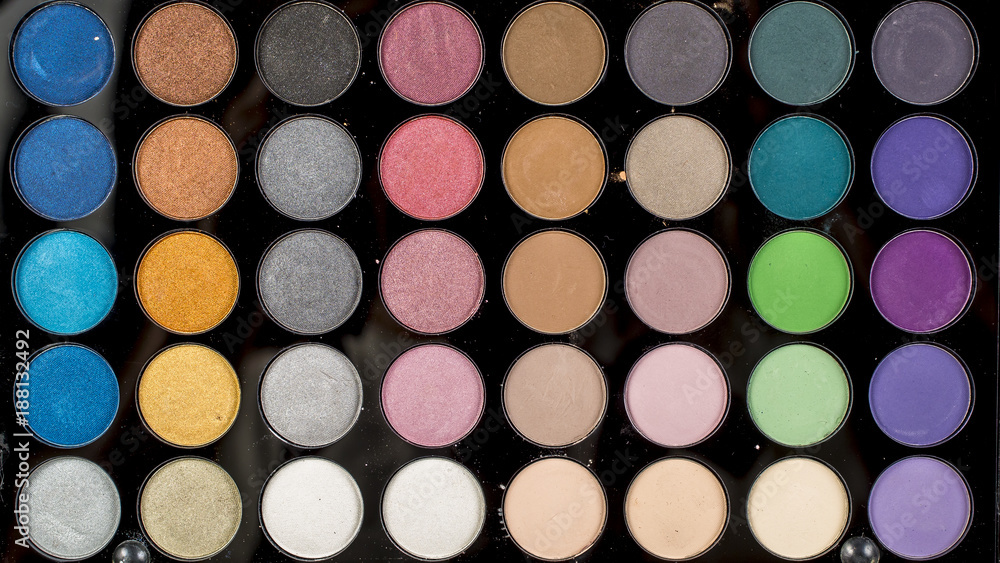 Palette of colorful eye shadow makeup Palette of colorful eye shadow makeup