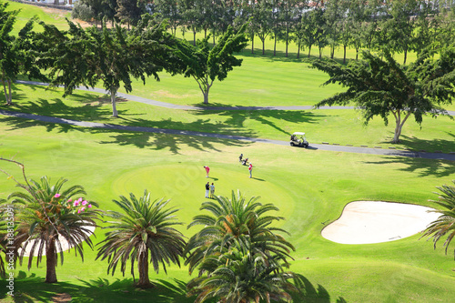 Golf court in Maspalomas on Gran Canaria, Canary Islands, Spain