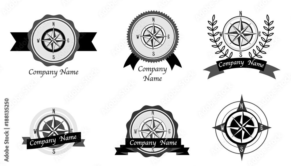 Obraz premium travel logo set