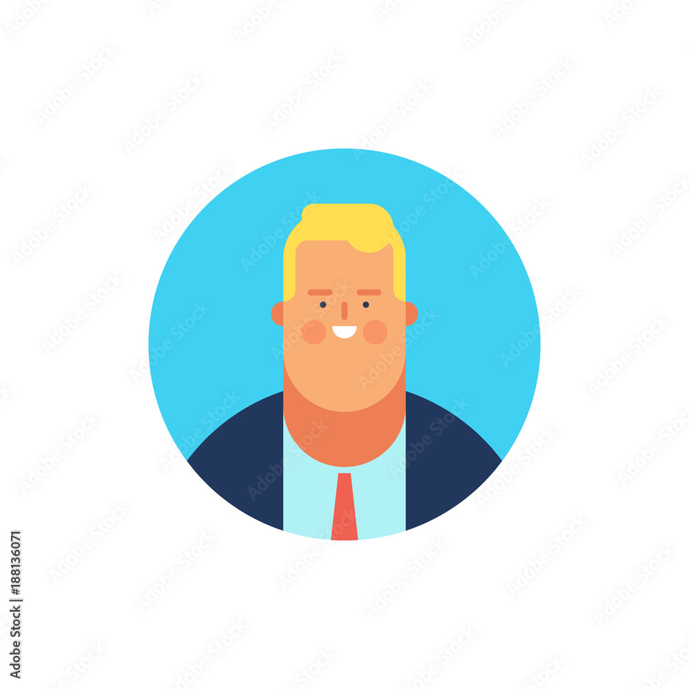 Businessman icon. Modern flat style vector illustration. Businessman icon. Modern flat style vector illustration.