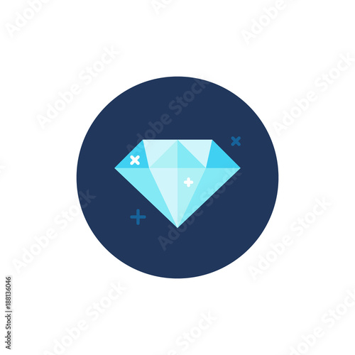 Diamond icon. Modern flat style vector illustration.