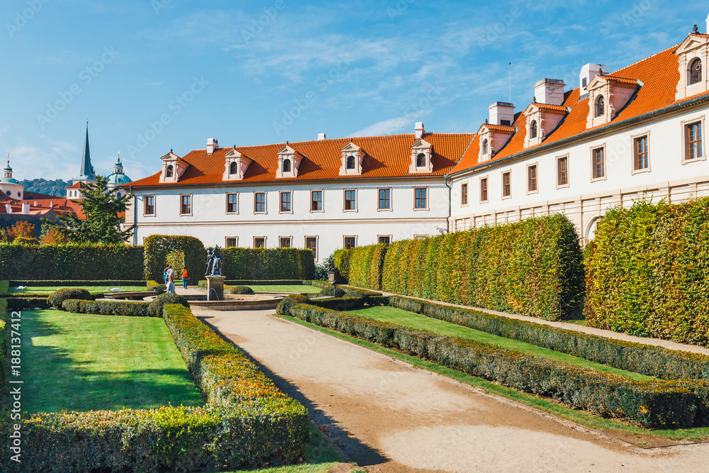 Wallenstein Palace currently the home of the Czech Senate in Prague, Czech Republic