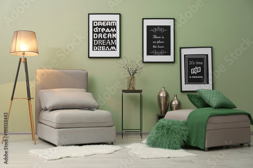 Modern interior of living room