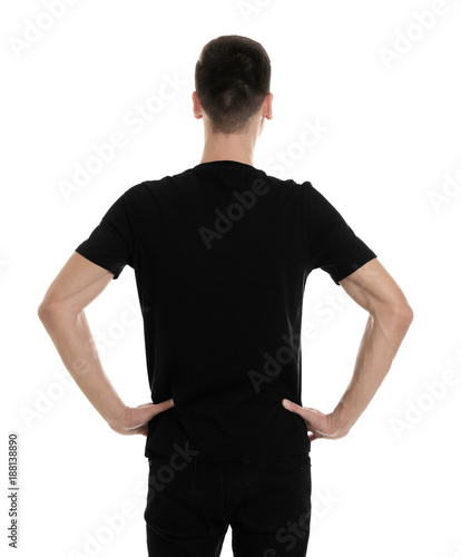 Young man in color t-shirt ...