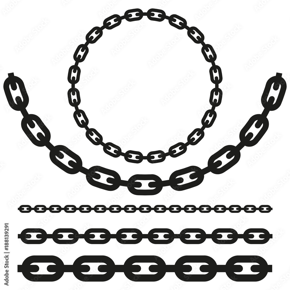 Chain illustration. Vector. Isolated.