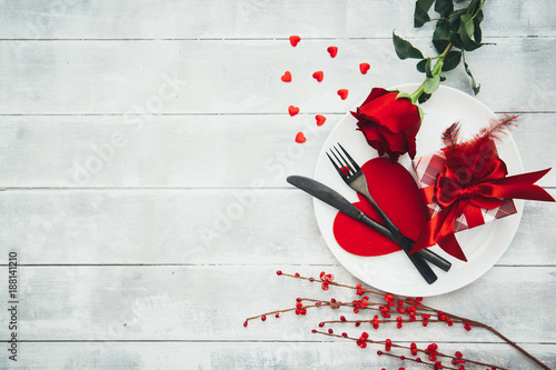 Valentine's Day, serving a festive table