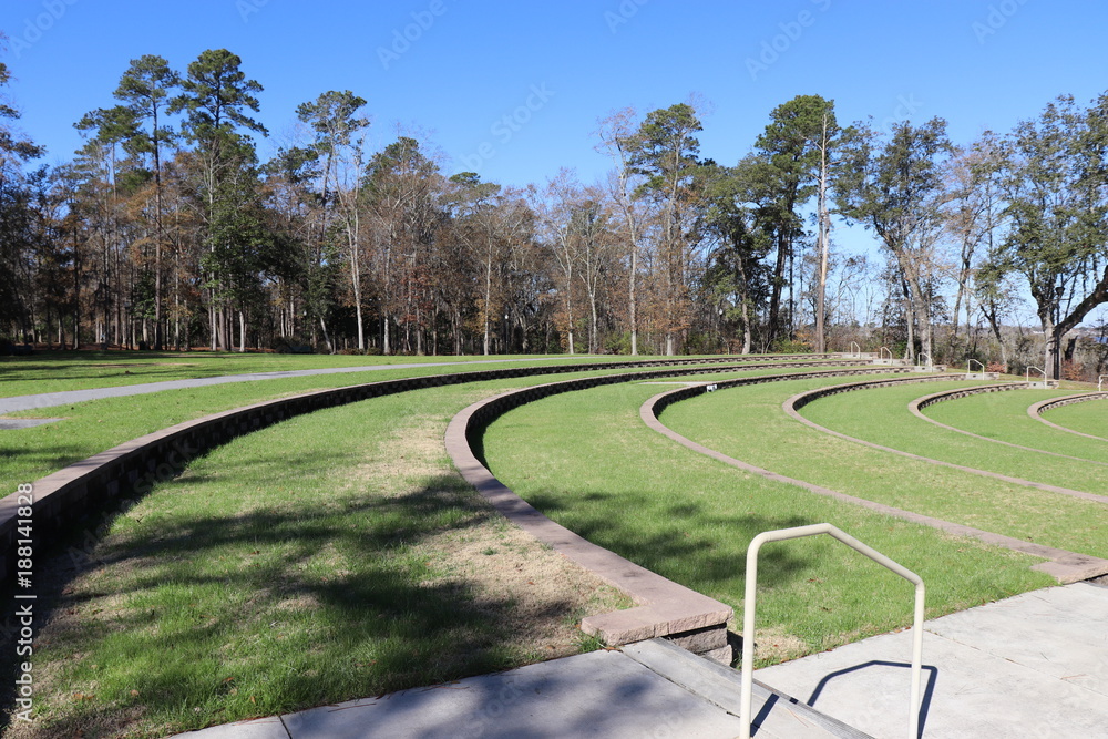 Fototapeta premium amphitheater seats and walkway 