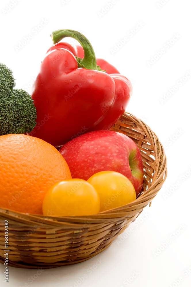 Fruit and Vegetables in a Basket Fruit and Vegetables in a Basket