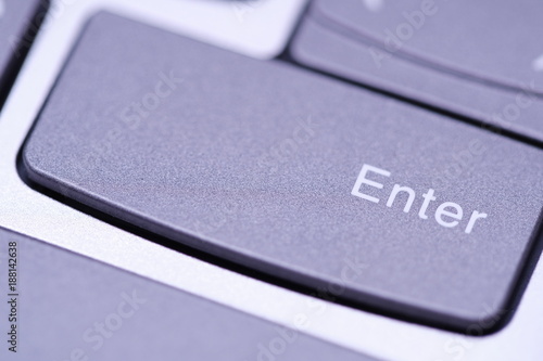 Enter button on keyboard. Element of design.