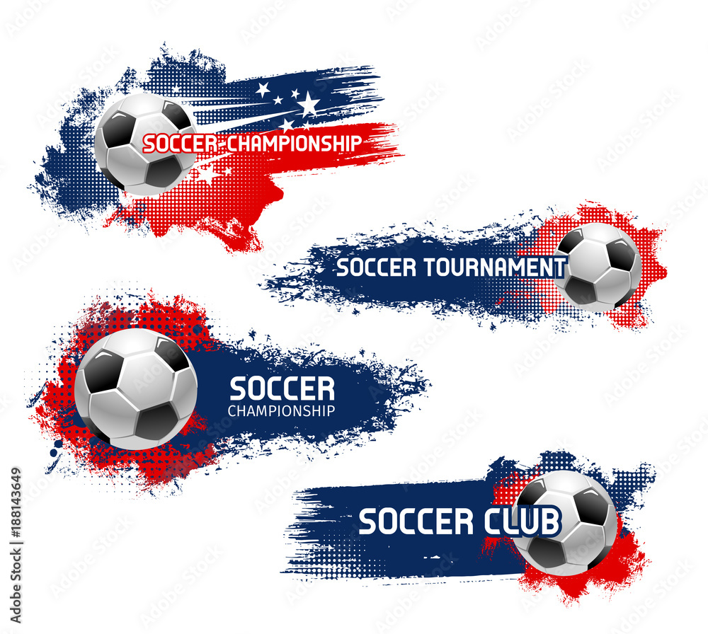 Naklejka premium Vector icons for football championship
