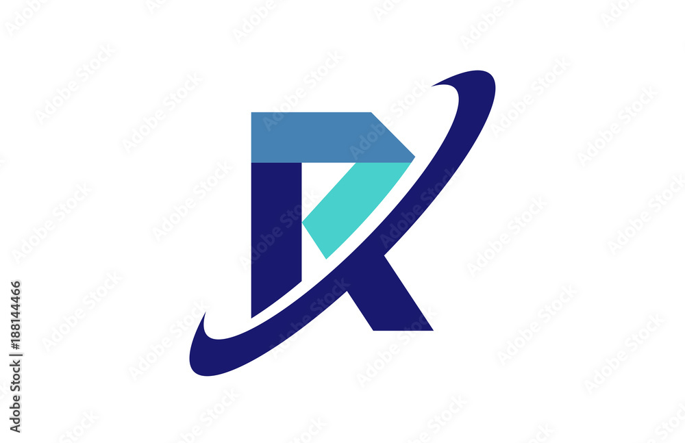 R Ellipse Swoosh Ribbon Letter Company Logo R Ellipse Swoosh Ribbon Letter Company Logo