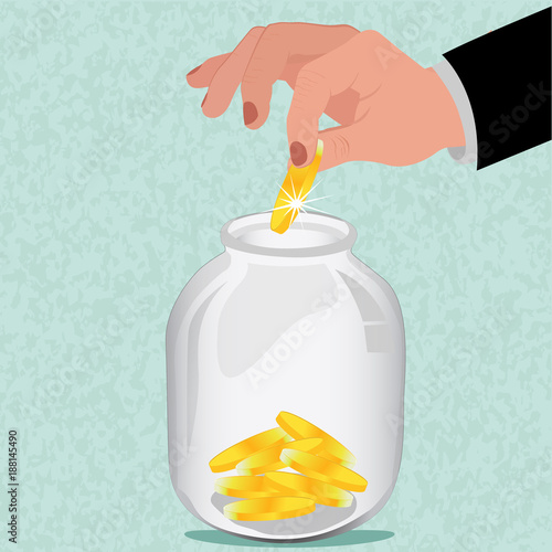 save money concept, vector illustration