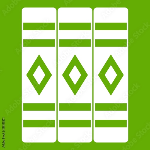 Three literary books icon green