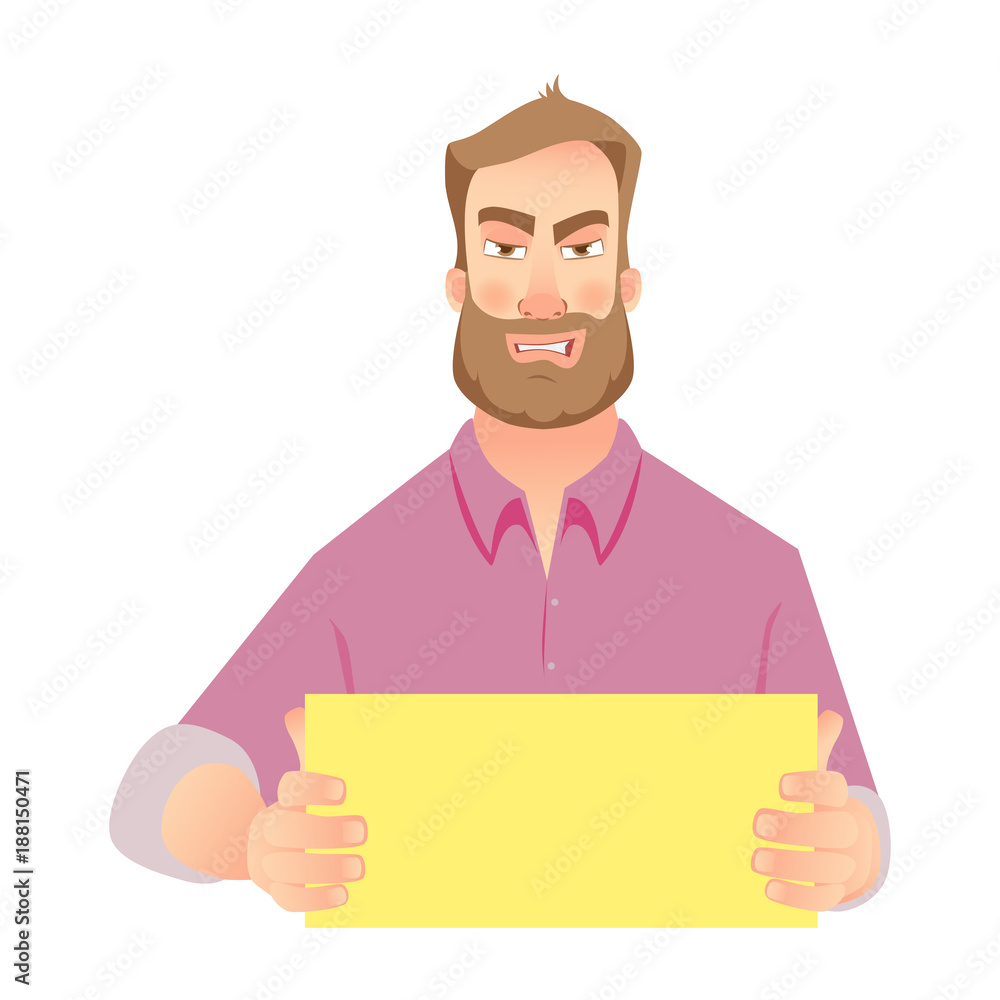 man holding blank paper man holding blank paper