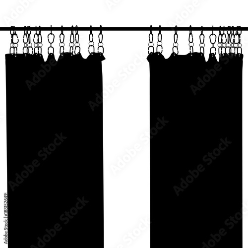 Shower curtain silhouette