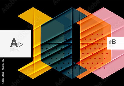 Color triangles background design photo