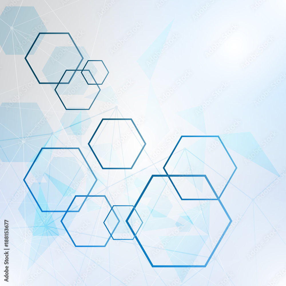 Geometric abstract background with connected line and dots Geometric abstract background with connected line and dots
